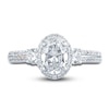 Thumbnail Image 2 of Pnina Tornai Lab-Created Diamond Engagement Ring 1-1/2 ct tw Oval/Round 14K White Gold