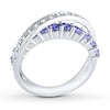 Tanzanite Ring 1/10 ct tw Diamonds Sterling Silver