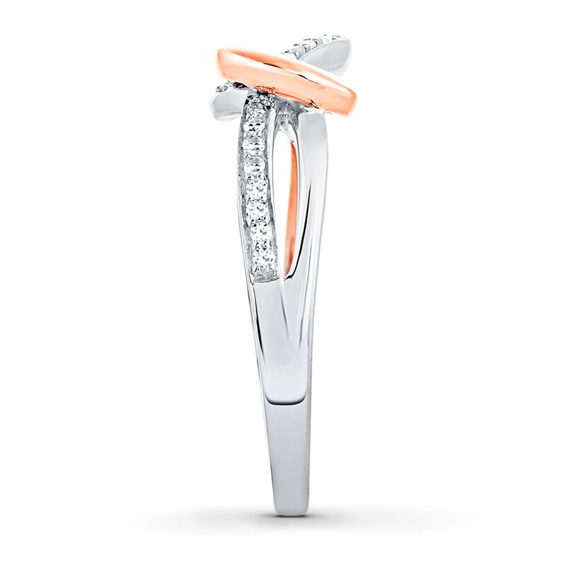 Diamond Ring 1/10 ct tw Round-cut Sterling Silver/10K Gold