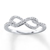 Thumbnail Image 0 of Diamond Infinity Ring 1/5 ct tw Round-cut 10K White Gold