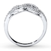 Thumbnail Image 1 of Diamond Infinity Ring 1/5 ct tw Round-cut 10K White Gold
