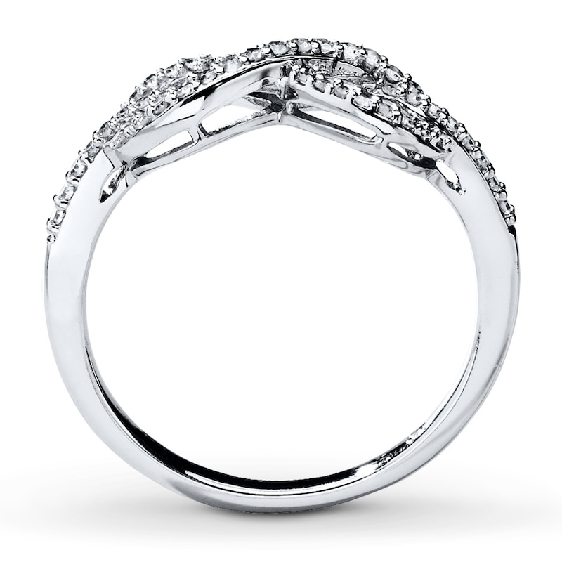 Diamond Infinity Ring 1/5 ct tw Round-cut 10K White Gold