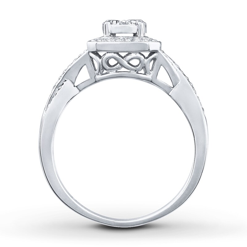 Round Diamond Ring 1/3 ct tw 10K White Gold