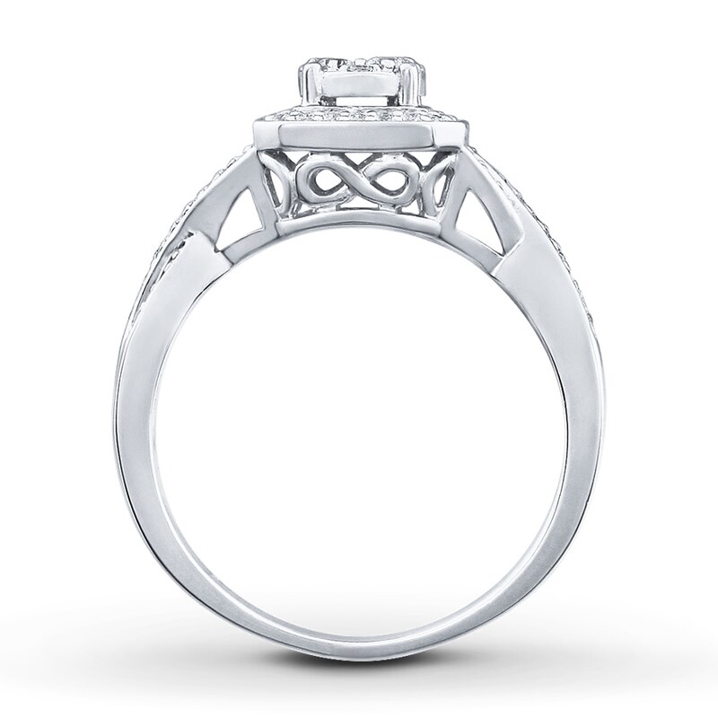 Round Diamond Ring 1/3 ct tw 10K White Gold