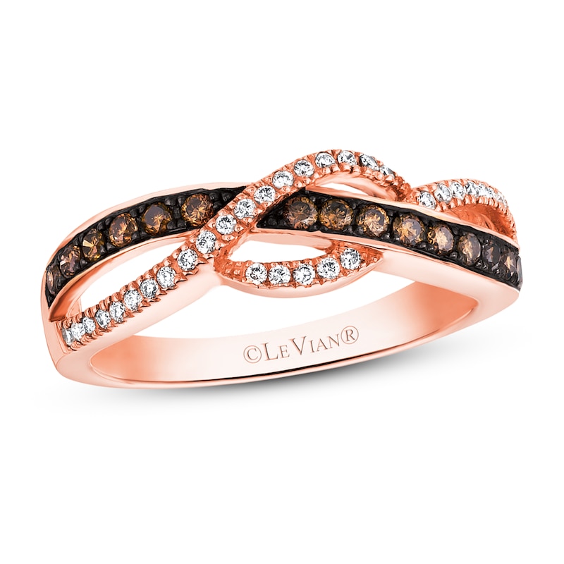 Main Image 1 of Le Vian Chocolate Diamonds 1/3 ct tw Ring 14K Strawberry Gold