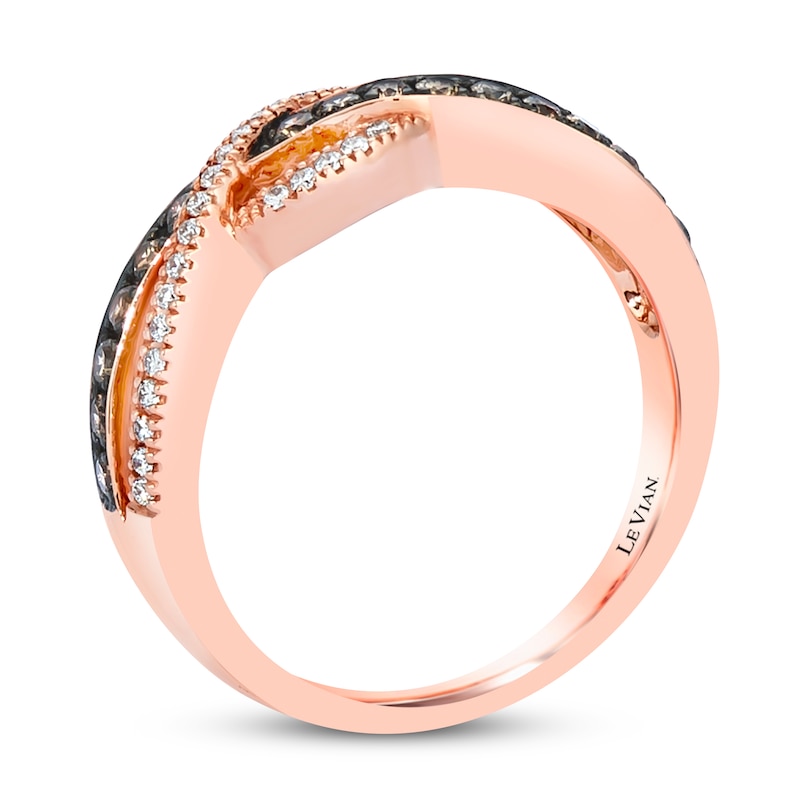 Main Image 3 of Le Vian Chocolate Diamonds 1/3 ct tw Ring 14K Strawberry Gold