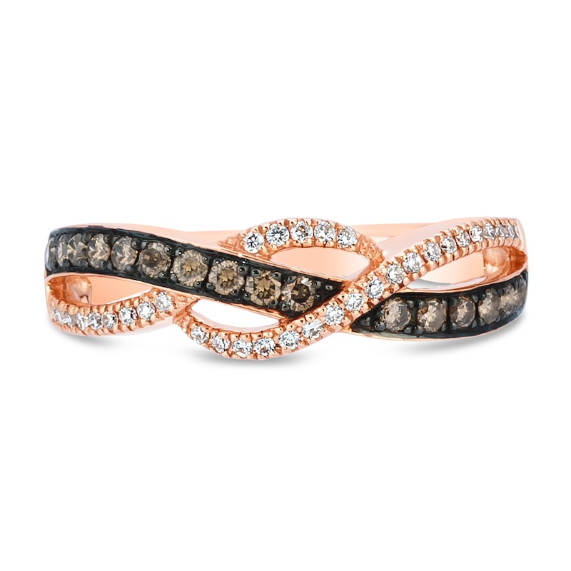 Main Image 4 of Le Vian Chocolate Diamonds 1/3 ct tw Ring 14K Strawberry Gold