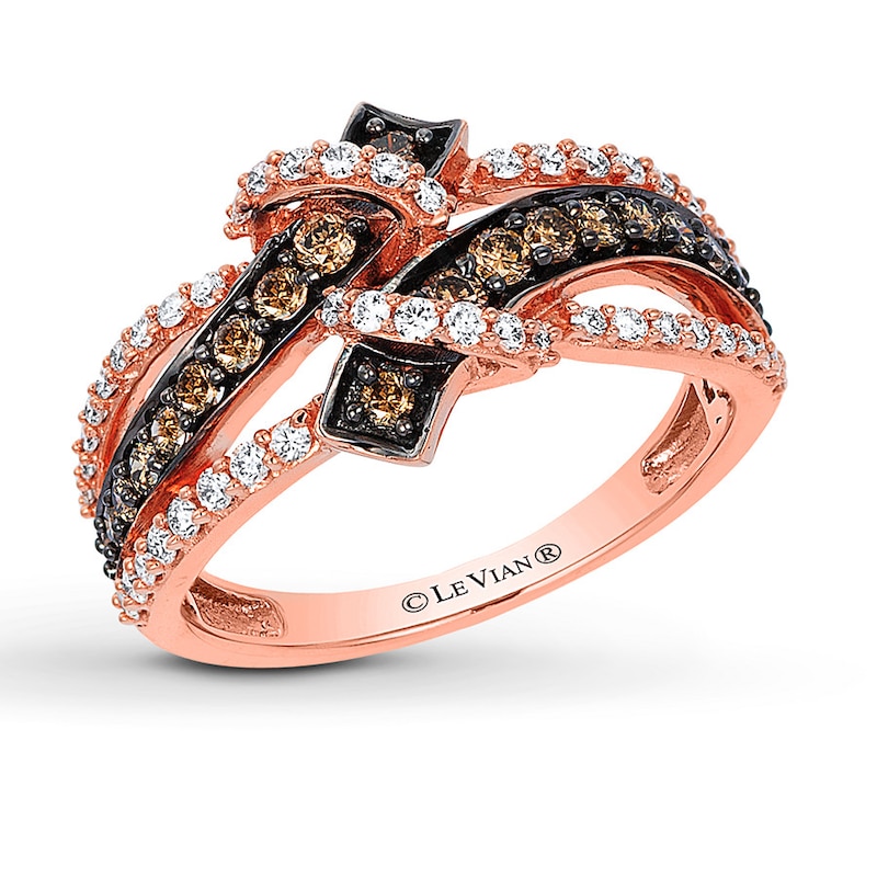 Main Image 1 of Le Vian Chocolate Diamonds 3/4 ct tw Ring 14K Strawberry Gold