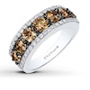 Thumbnail Image 1 of Le Vian Chocolate Diamond Ring 2 ct tw Round 14K Vanilla Gold