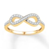 Thumbnail Image 0 of Diamond Infinity Ring 1/5 ct tw Round-cut 10K Yellow Gold