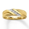 Thumbnail Image 0 of Men's Diamond Band 1/10 ct tw Round-Cut 10K Yellow Gold