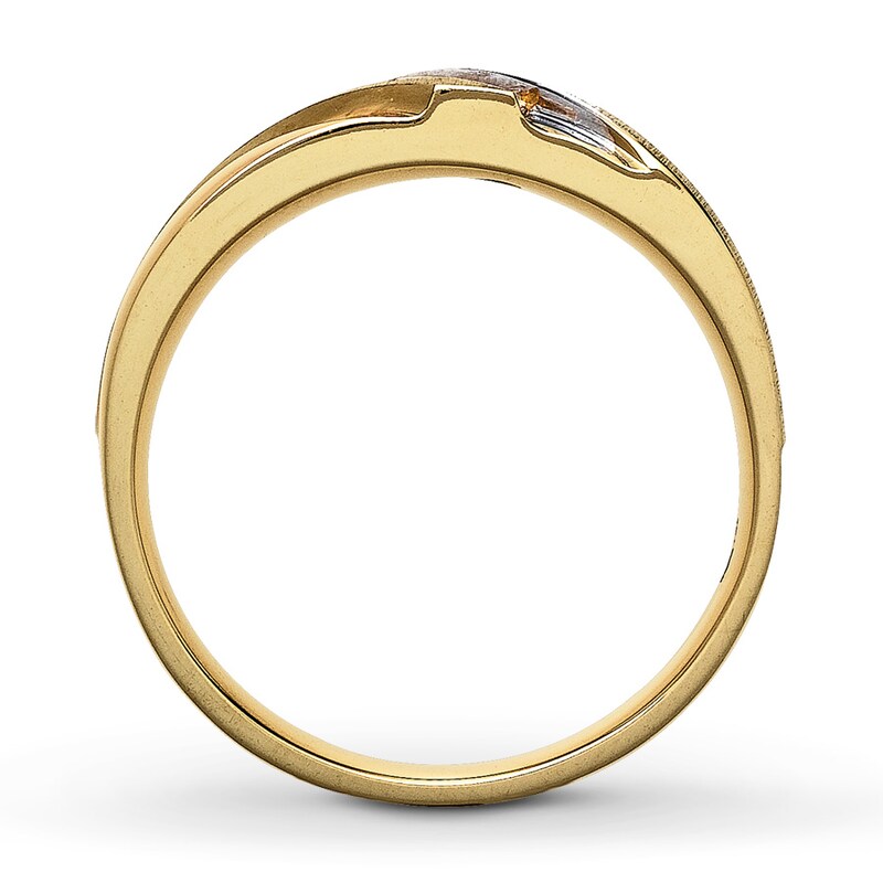 Main Image 2 of Men's Diamond Band 1/10 ct tw Round-Cut 10K Yellow Gold