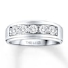 Thumbnail Image 0 of Leo Diamond Men's Band 1 ct tw Round-cut 14K White Gold