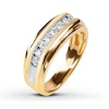 Thumbnail Image 2 of Men's Diamond Band 1/2 ct tw Round-cut 10K Yellow Gold