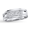 Thumbnail Image 0 of Men's Diamond Ring 1/2 ct tw Round-cut 10K White Gold