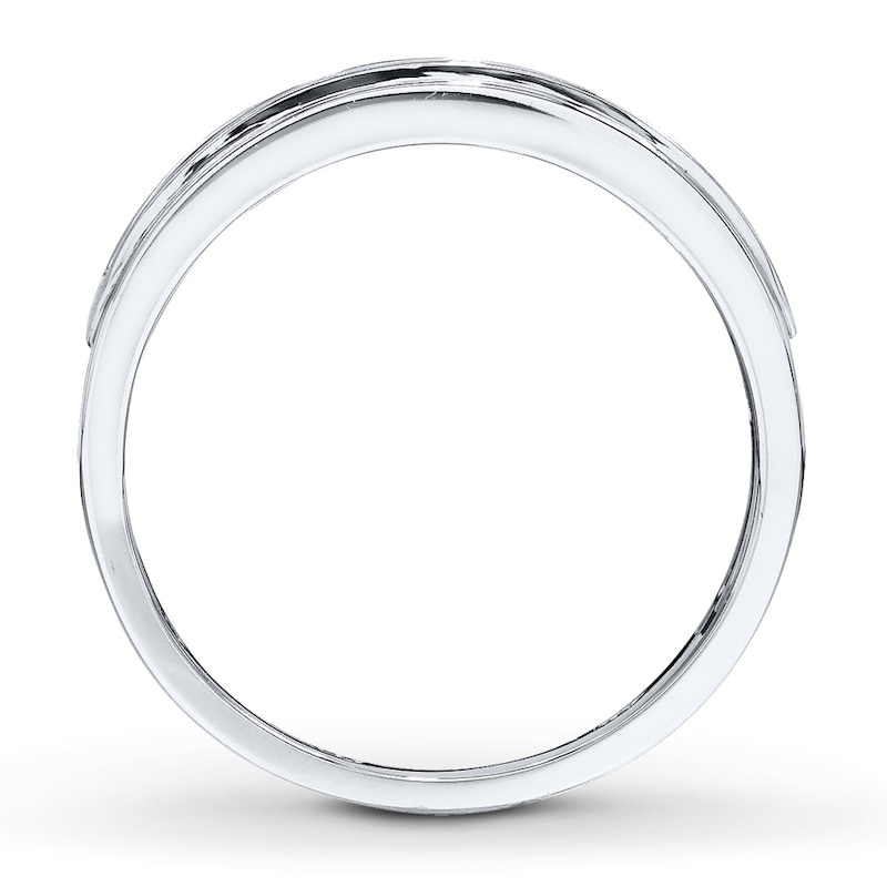 Men's Diamond Ring 1/2 ct tw Round-cut 10K White Gold