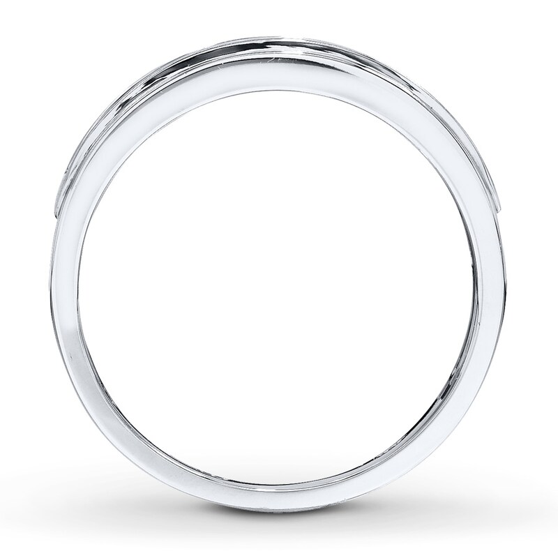Men's Diamond Ring 1/2 ct tw Round-cut 10K White Gold