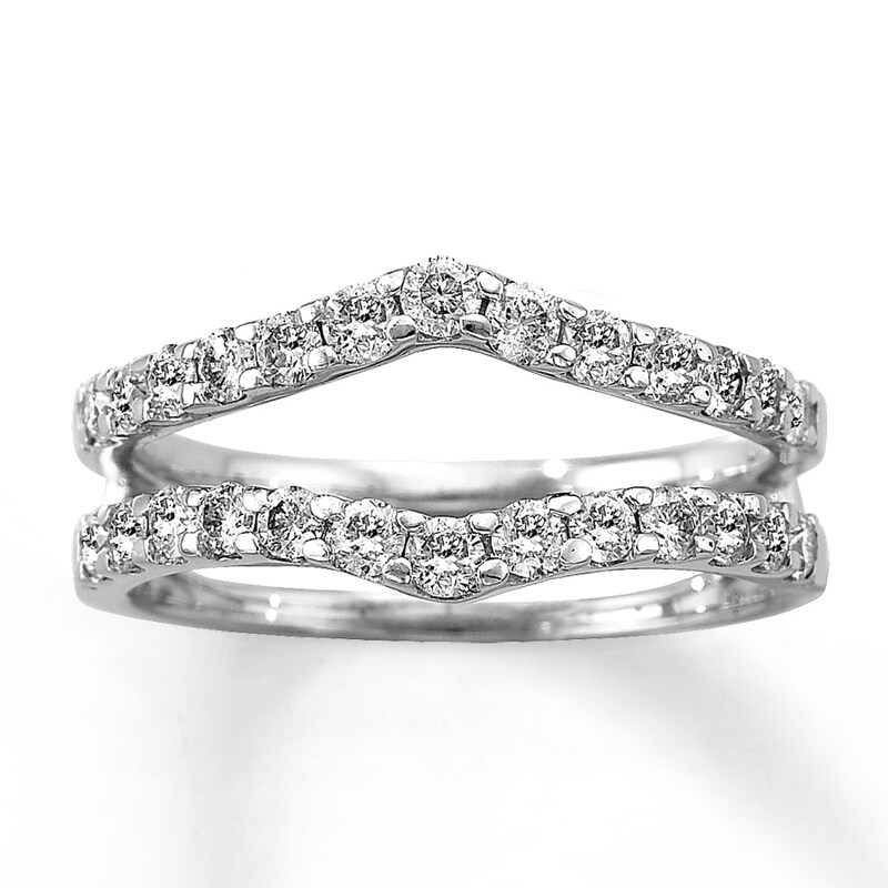 Main Image 1 of Diamond Enhancer Ring 1 ct tw Round-cut 14K White Gold