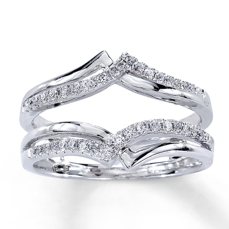 Main Image 1 of Diamond Enhancer Ring 1/4 ct tw Round-cut 14K White Gold