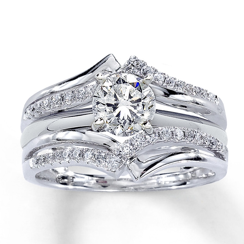 Main Image 2 of Diamond Enhancer Ring 1/4 ct tw Round-cut 14K White Gold