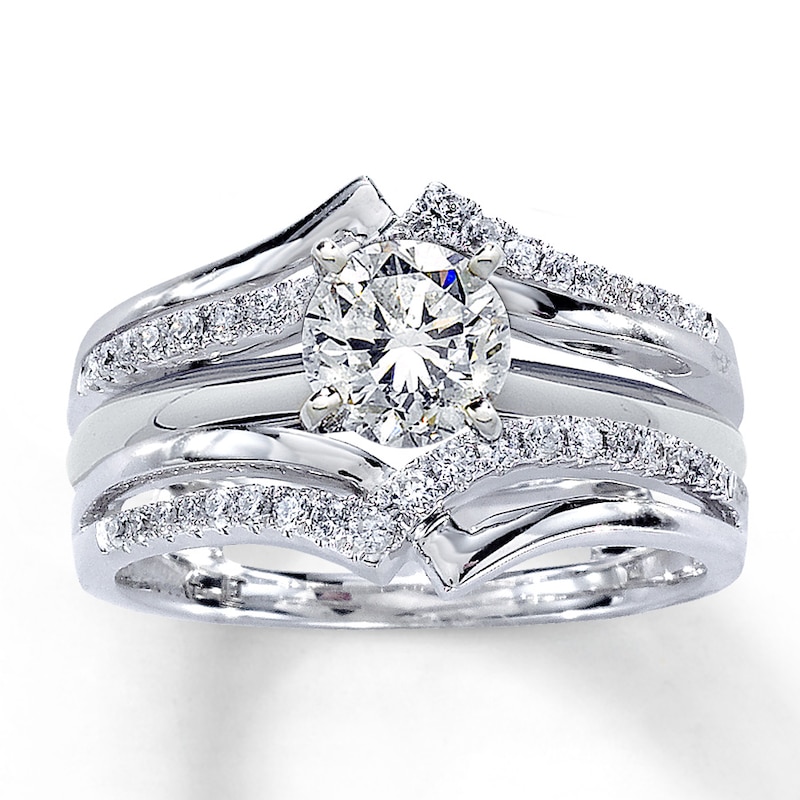 Diamond Enhancer Ring 1/4 ct tw Round-cut 14K White Gold