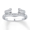 Thumbnail Image 0 of Diamond Enhancer Ring 1/4 ct tw Baguette/Round 14K White Gold