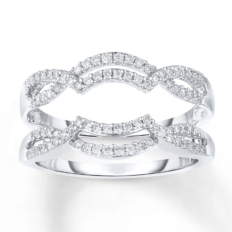 Diamond Enhancer Ring 1/3 ct tw Round-cut 14K White Gold