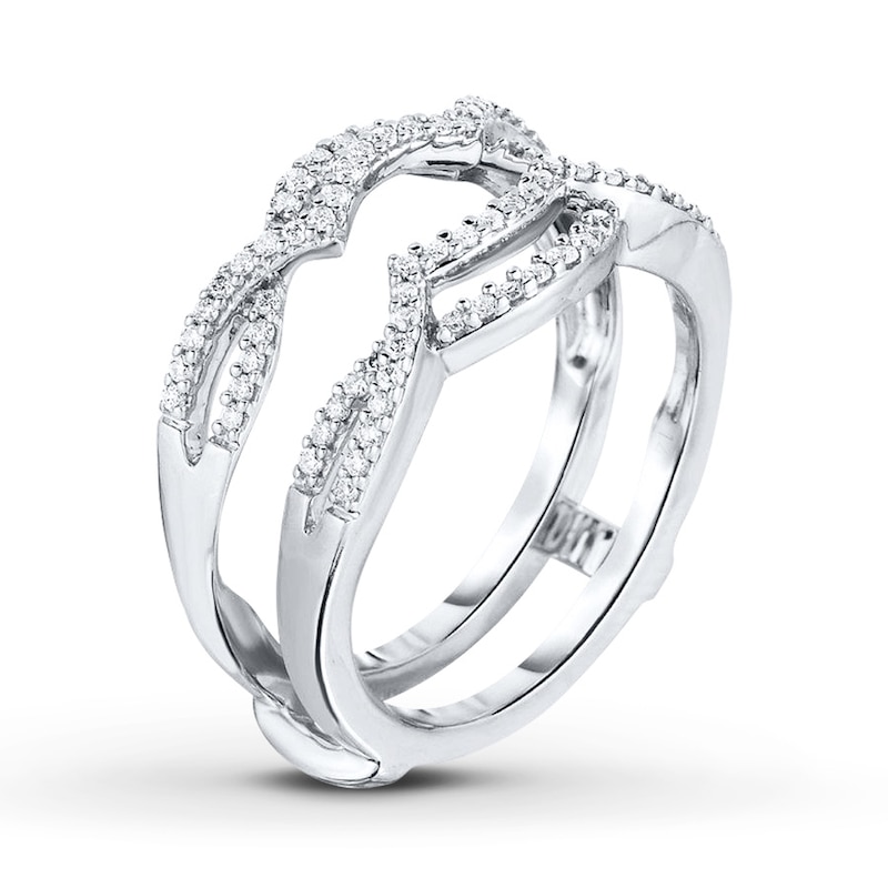Diamond Enhancer Ring 1/3 ct tw Round-cut 14K White Gold