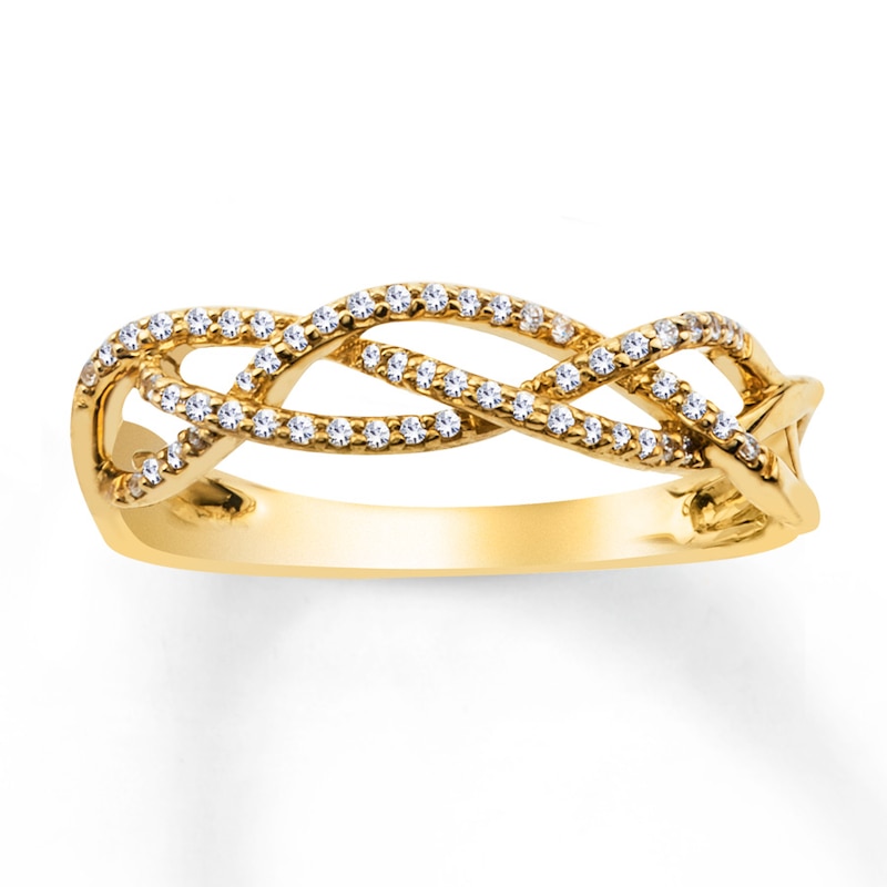 Stackable Diamond Ring 1/6 ct tw Round 10K Yellow Gold