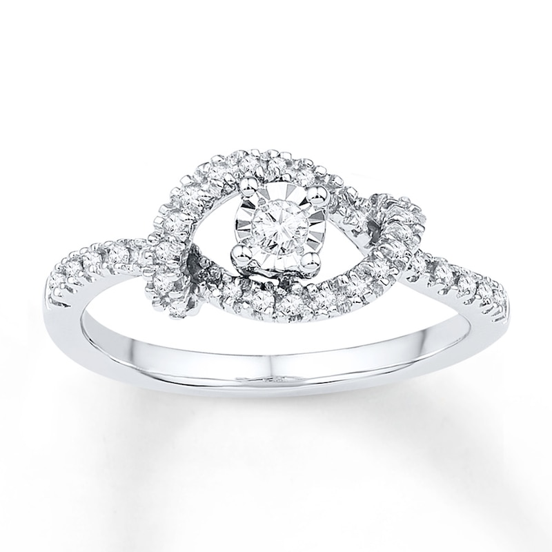 Promise Ring 1/4 ct tw Diamonds 10K White Gold | Jared