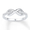 Thumbnail Image 0 of Infinity Midi Ring 1/15 ct tw Diamonds Sterling Silver