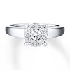 Thumbnail Image 3 of Diamond Promise Ring 1/2 ct tw Round 10K White Gold
