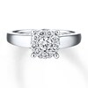 Thumbnail Image 3 of Diamond Promise Ring 1/2 ct tw Round 10K White Gold