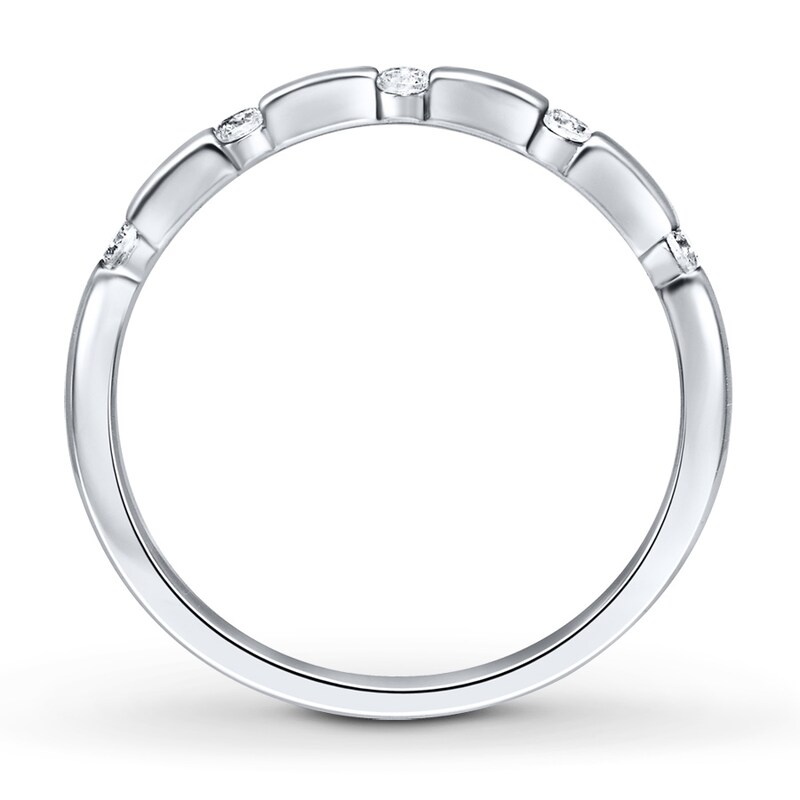 Diamond Stackable Ring 1/6 ct tw Round-cut 10K White Gold