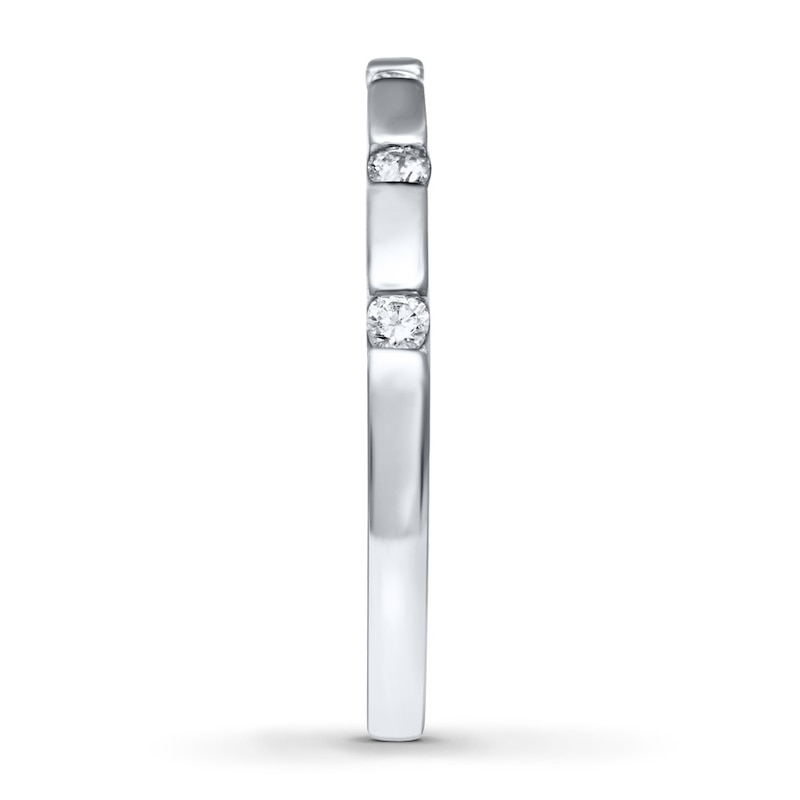 Diamond Stackable Ring 1/6 ct tw Round-cut 10K White Gold