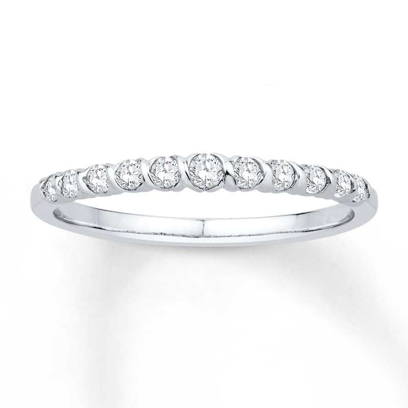 Main Image 1 of Diamond Anniversary Band 1/4 ct tw Round-cut 10K White Gold