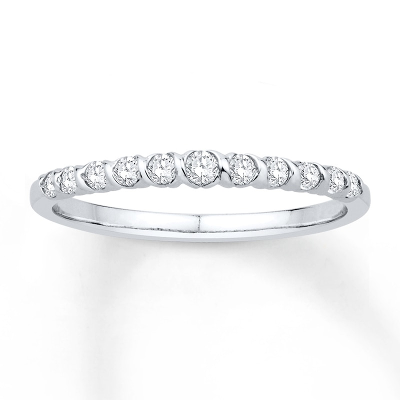 Diamond Anniversary Band 1/4 ct tw Round-cut 10K White Gold