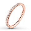 Thumbnail Image 3 of Diamond Eternity Band 1/2 ct tw Round-cut 14K Rose Gold