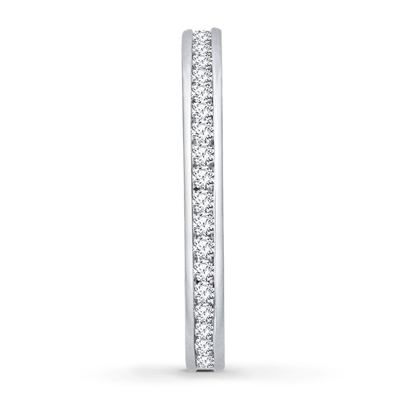 Main Image 3 of Diamond Eternity Ring 1/2 ct tw Round-cut 14K White Gold