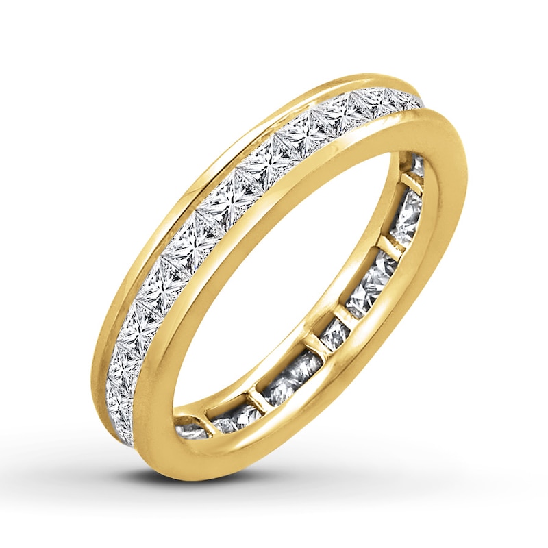 Main Image 4 of Diamond Eternity Band 2 ct tw Princess-cut 14K Yellow Gold