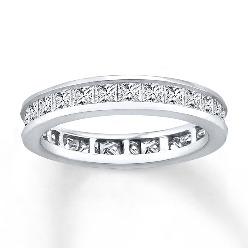 Main Image 1 of Diamond Eternity Band 2 ct tw Princess-cut 14K White Gold