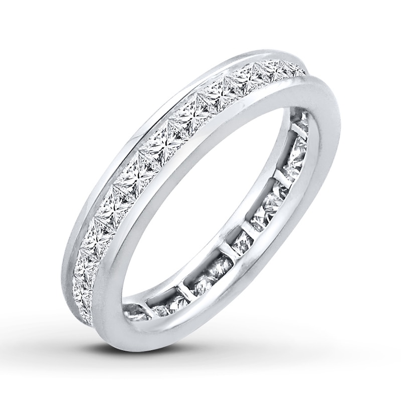 Main Image 4 of Diamond Eternity Band 2 ct tw Princess-cut 14K White Gold