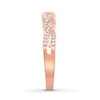 Thumbnail Image 2 of Diamond Stackable Ring 1/5 ct tw Round/Baguette 10K Rose Gold