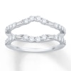 Thumbnail Image 0 of Diamond Enhancer Ring 3/4 ct tw Round/Baguette 14K White Gold