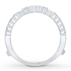 Diamond Enhancer Ring 3/4 ct tw Round/Baguette 14K White Gold