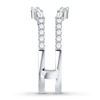 Thumbnail Image 3 of Diamond Enhancer Ring 3/4 ct tw Round/Baguette 14K White Gold