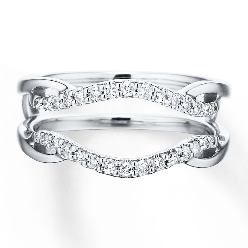 Diamond Enhancer Ring 1/5 ct tw Round-cut 14K White Gold