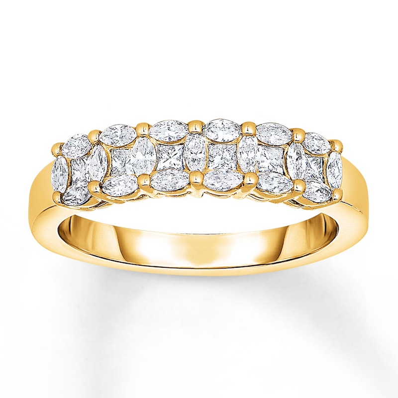 Diamond Anniversary Band 5/8 ct tw Princess-cut 14K Yellow Gold