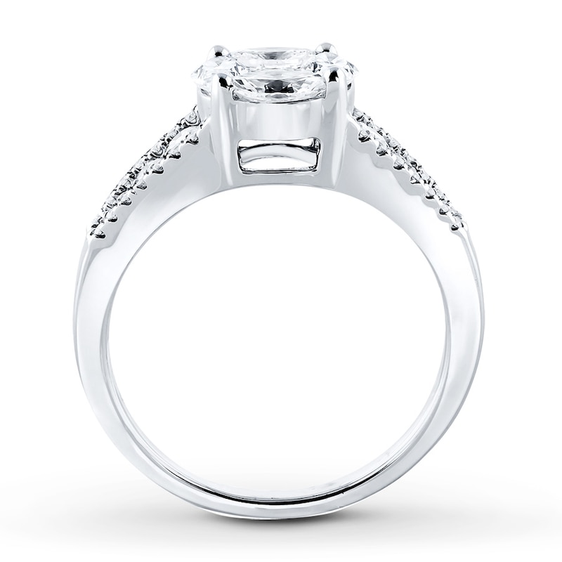 Main Image 2 of Diamond Ring 1-1/4 ct tw Princess-cut 14K White Gold