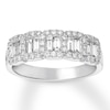 Thumbnail Image 0 of Diamond Anniversary Band 3/4 ct tw Baguette/Round 14K Gold